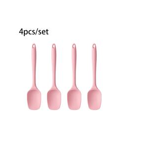4개 실리콘 T자 스펀지 세트, 잼 스펀지, 크림, 혼합 스푼 및 내열 소형 스크레이퍼, 베이킹 도구, 주방 필수품, 베이킹 매니아 필수품