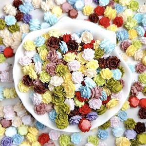 DIY 수제 동백꽃 장식용 98개 - 부드러운 꽃 네일 아트 & 휴대폰 케이스, 공예용 멀티컬러 동백꽃 꽃잎, 매니큐어용 수지 호환, 태블릿 PC 케이스 장식