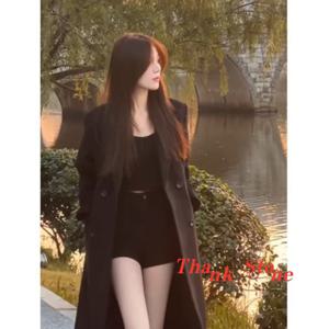 2026년 신상 여성 트렌치코트, 작은 키 여성용, 올해 유행하는 봄가을 허븐 스타일 아우터 코트, 고급감 있는 미디엄 롱 길이