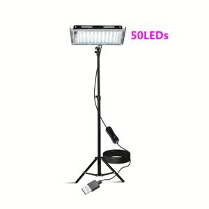 144/96/50LED 작업등 스탠드 포함, 5V, 6000K, USB 플러그 및 1.5m/2m 코드, 접이식 삼각대 플러드라이트, 작업장 차고 작업 현장 조명용