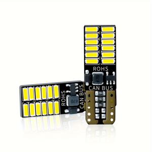 2개입 LED 차량용 방향 지시등 T10 W5W 고휘도 강한 흰색 빛 1440 램프 비드 24개, 더 긴 수명, 운전등 사이드 라이트 전구 브레이크등 너비 표시등 사이드 신호등 주차등 테일 라이트 Rev에 적합