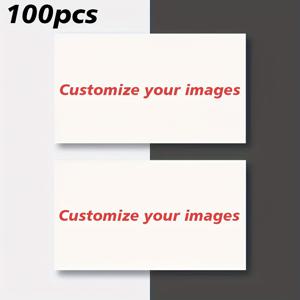 맞춤형 100매 명함 - 개인 사진 디스플레이, 단면 또는 양면 인쇄, 고품질 종이, 표준 사이즈