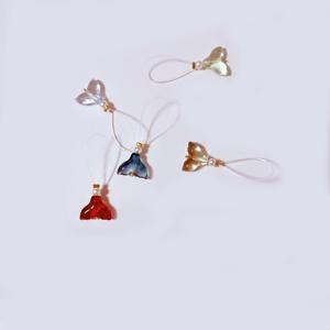 인어공주 유리구슬 수제 DIY 공예 뜨개질 도구 5개 세트, 인어 꼬리 컬러풀 구슬 마커 걸쇠, 스웨터 패턴 스티치 마커, 카운팅 걸쇠, 폐쇄형 링, 부드러운 강철 와이어 포지셔닝, 뜨개질 보조 마커 걸쇠, 초보자에게 필수품
