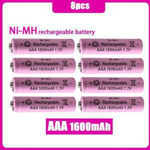 8/24개입 대용량 충전식 AAA 니켈 메탈 수소 배터리 1.2V 1600mAh, 안정적인 전압 및 긴 충전 사이클 수명, 다용도 벽시계, 휴대용 오디오 플레이어