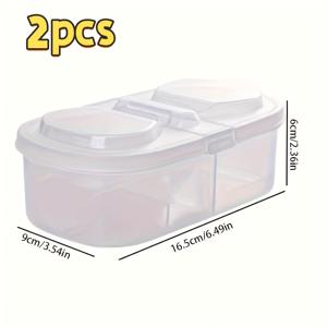 2개 식품 보관 상자 (양면 뚜껑 포함), 치즈, 버터, 과일 및 채소용 냉장고 전용 플라스틱 용기 - 식품 등급 안전 재료, 할로윈 및 크리스마스 필수 주방 도구, 도시락, 벤토 용기