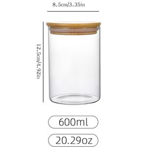 밀폐 뚜껑이 있는 투명 유리 보관 병, 16.91oz/20.29oz/27.05oz, 1개 식품 저장 용기 양념병, 향신료, 소금, 설탕, 커피 원두, 쿠키, 사탕, 시리얼 파스타용