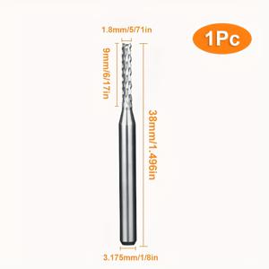 1개 텅스텐 스틸 밀 커터 3.175mm/1/8