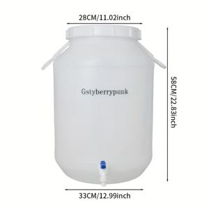 야외 대용량 빗물 수집 저장 탱크 | PVC 볼 밸브 장착, 내구성 HDPE 산업용 버킷 디자인, 낙하 방지 및 충격 저항, 원예 관개, 농업 및 화학 폐기물 보관에 적합