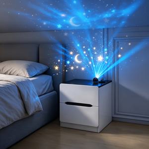 LED 스마트 별빛 하늘 프로젝션 램프, RGB 멀티 컬러 조명 그림자 프로젝터, USB 전원 배터리 불필요, 침실 거실 파티 분위기 장식 조명, 창의적인 선물 홈 데코 아이템