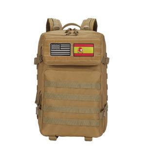 택티컬 백팩, 45리터 용량, MOLLE 시스템 장착, 대용량, 비상 상황, 하이킹, 캠핑, 탐험, 등산, 낚시 및 기타 야외 활동에 적합
