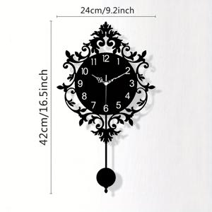 1개 글로틱 모던 무소음 벽시계 - 불규칙 아치/루네/하프 모양 프레임 & 페이스, 홈, 오피스용 홀로우 캐비드 - 어버이날, 새해, 부활절에 적합한 우아한 선물