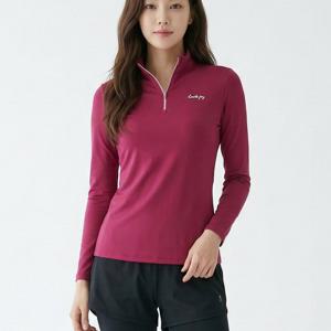 여성 등산 아웃도어 편안한 소프트 텐션 춘추 긴팔 집업 티셔츠 캐주얼 액티브 상의(W7ST14)