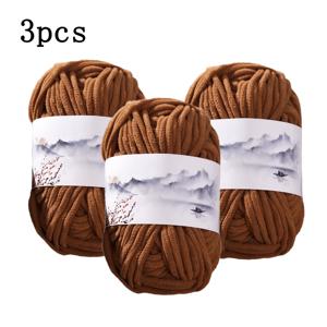 3개입, 100% 폴리에스터 섬유, 150G, 5.29Oz, 페이니스 아이스 스틱 얀 볼 소프트 두꺼운 얀 스카프 라인 뜨개질 스웨터 코바늘 슬리퍼