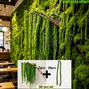 30개 세트 - 인조 Ả장미국화 꽃 - 우아한 녹색 등나무덩굴꽃 매달이 꽃, 홈 데코, 파티, 웨딩 센터피스, 크리스마스, 밸런타인데이, 야외 정원 장식, 사진 소품, 신부 부케 액세서리용
