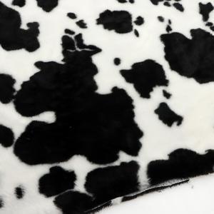 소 무늬 동물 프린트 벨벳 퀼팅 원단-62.9x19.68인치(160x50cm) 폴리에스터 공예용 패브릭 DIY 핸드메이드 패치워크 공예용 사전 절단품