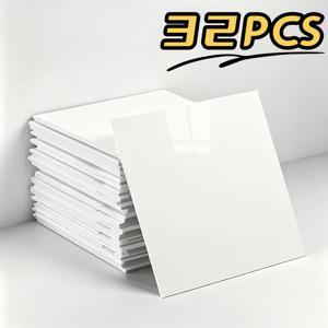 럭셔리 대리석 타일 32개, 다양한 스타일 선택 가능, 11.8x11.8인치, 대리석 벽지, 대리석 벽 패널, 펠 앤 스틱 - 간편한 세척 및 커팅, 욕실, 거실, 주방 및 다양한 벽면에 적합, 대리석 비닐 바닥재, 모던 장식