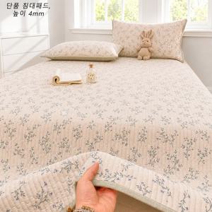 60수 아사 피그먼트 워싱 이불 겸 패드, 부드러운 순면 베드스프레드, 사계절 침구, 침대 커버 다용도, SS Q K