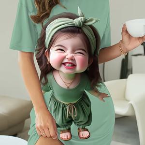여성용 독특하고 귀여운 만화 캐릭터 그린 의상, 프린트 나이트가운 디자인의 편안한 반팔 라운드넥 티셔츠 원피스, 사계절용, 잠옷 소재, 세탁기 사용 가능