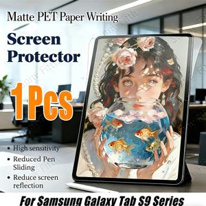 [1개입] 삼성 갤럭시 탭 S9/갤럭시 탭 S9 Fe/갤럭시 탭 S9+/갤럭시 탭 S9 Fe+/갤럭시 탭 S9 울트라 호환. 뉴 매트 PET 페이퍼 스크린 보호 필름 1개입. 종이 느낌, 무광 표면, 펜 미끄럼 방지, 눈부심 방지 기능 제공