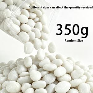 350/900G 흰색 매끄러운 강돌, 랜덤 광택 수족관 조약돌, 어항 바닥 레이어링 & 거북이 탱크 레이아웃용 무활성화 장식 암석 XJM
