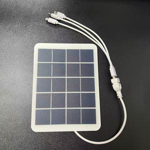 [휴대용 태양광 패널] 1개 휴대용 태양광 패널 | USB 안전 충전 전압 조정기 포함 태양광 충전기, 3-in-1 데이터 케이블 포함, 보조 배터리, 휴대폰, 야외 캠핑, 가정용으로 적합 | 직사각형 태양광 패널 | 경량 충전기 | 야외 여행 및 캠핑, 독립 발전 생활을 위한 소형 충전기