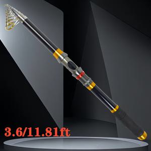 초경도 낚싯대, 직柄 캐스팅 펜블랭크대, 미끼대, 2.4M-3.6m 텔레스코픽 루어대, 바다낚싯대, 휴대용 접이식 여행용 낚싯대, 민물 및 바닷물용 경량 텔레스코픽 낚싯대, 농어와 송어용