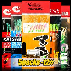 5팩 TAKBAS 사비키 리그 소금물, 노란색, 빛나는 물고기, 미리 묶은, 빛나는 비즈, 바이오닉 비행昆虫 유혹 플래셔, 크기 8# 10# 12# 14# 16#, 막걸리, 폴록, 코드, 헤링, 베이스, 레드 피시, 무스켈룽, 트라우트, 소형 잭, 살모와 스네퍼, 화이트, 헤어테일