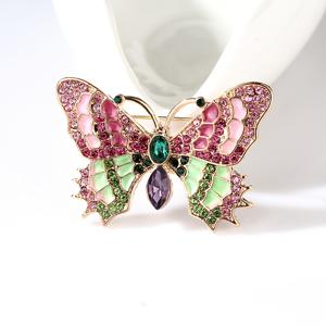 유럽 및 미국 패션 레트로 빈티지 스타일 빈티지 클로이슨 에나멜 곤충 나비 황금 Cicada 코트 버클 브로치