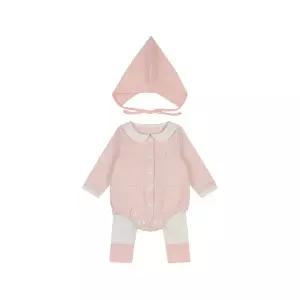 [롯데백화점]아가방 로밋바디수트바지세트(모자)(PINK) 01T717552