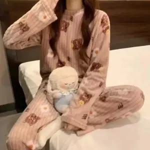 극세사 여자 홈웨어 파티 잠옷 수면 곰돌이 파자마