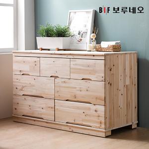 앳홈 삼나무 원목 와이드서랍장