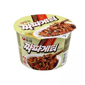 농심 간편한 한끼 야식 짜파게티 큰사발 123g 16개 컵라면
