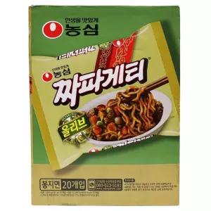 농심 진하고 맛있는 올리브짜파게티 140g 20개 짜장라면