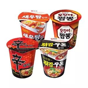 [NS홈쇼핑]신라면컵 소컵 30개입/새우탕/오징어짬뽕/튀김우동[35946841]