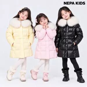 [네파키즈](타임스퀘어점패션관)26FW 신상 다운 인기 예감!! KM82058 여아 러브미 벨트 덕다운 자켓 (정...