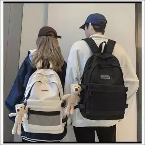 캔버스 백팩 고등학생백팩 대학생 노트북 여행 예쁜 가벼운여성