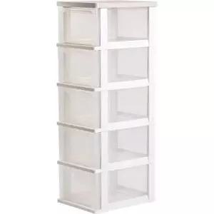 아이리스 우드상판서랍장 WTS-305(5단)투명서랍