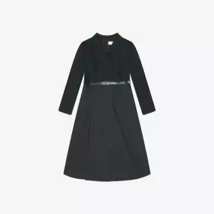 배색벨티드원피스BLOAI2508BK