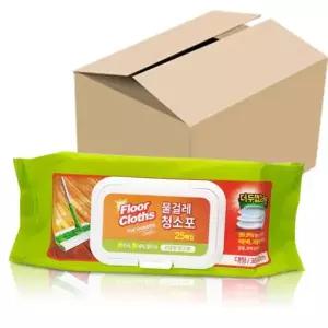 청소포용 물걸레청소포(고급형) 대형 25매 x1박스(10개) 38x20cm