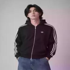 adidas 후드 집업 - 블랙크림화이트 KC9315