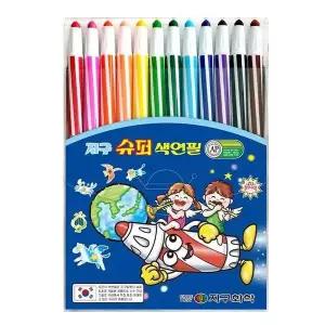 [제이큐]슈퍼 지구화학 색연필 준비물 신학기 12색 신학기 필수템