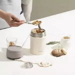 텀스 심플 푸드자 370ml+접이식 숟가락 세트