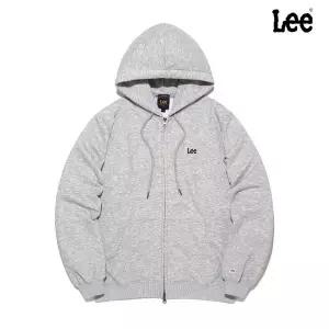 [LEE](강남점)스몰 트위치 로고 기모 후드 집업 그레이 LE2604HZ04GR