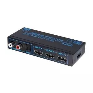 4K 2K HDMI 스위치 선택기 3포트 겸용 오디오 컨버터 노트북 TV 모니터