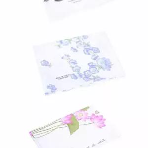 순면 이중 거즈 가제손수건 롱직각 목수건 면 등산땀수건 야외활동 꽃무늬