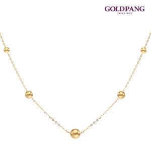 [골드팡]14k/18k 레이시 골든볼 목걸이 3/4/5mm ::주문제작::