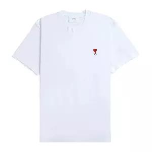 [아미][명품] 아미 26SS 하트 로고 반팔 티셔츠 화이트 BFUTS035 724 100