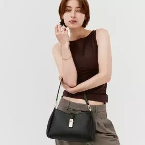 [닥스](센텀시티점)DCBA5F161BK[CLA] 블랙 소가죽 체크 장식 포인트 숄더백