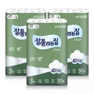 하프클럽/잘풀리는집 화장지 련 30m 90롤 세트