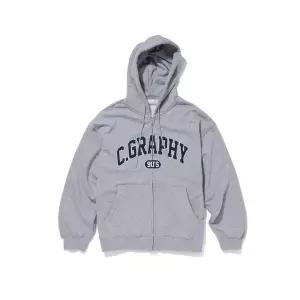 [코드그라피](타임스퀘어점패션관)CGP C.GRAPHY 아치 로고 후드 집업 CBFUF0213